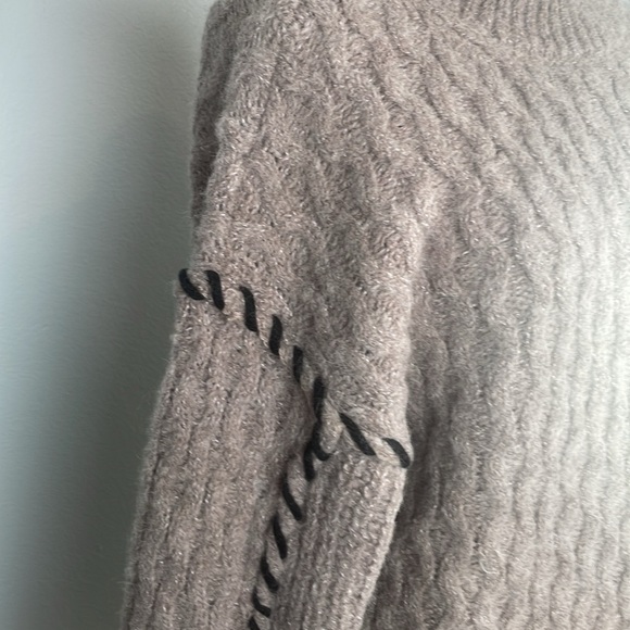 dh New York Zigzag Chunky Knit Sweater baby alpaca blend relaxed fit medium - Picture 5 of 8